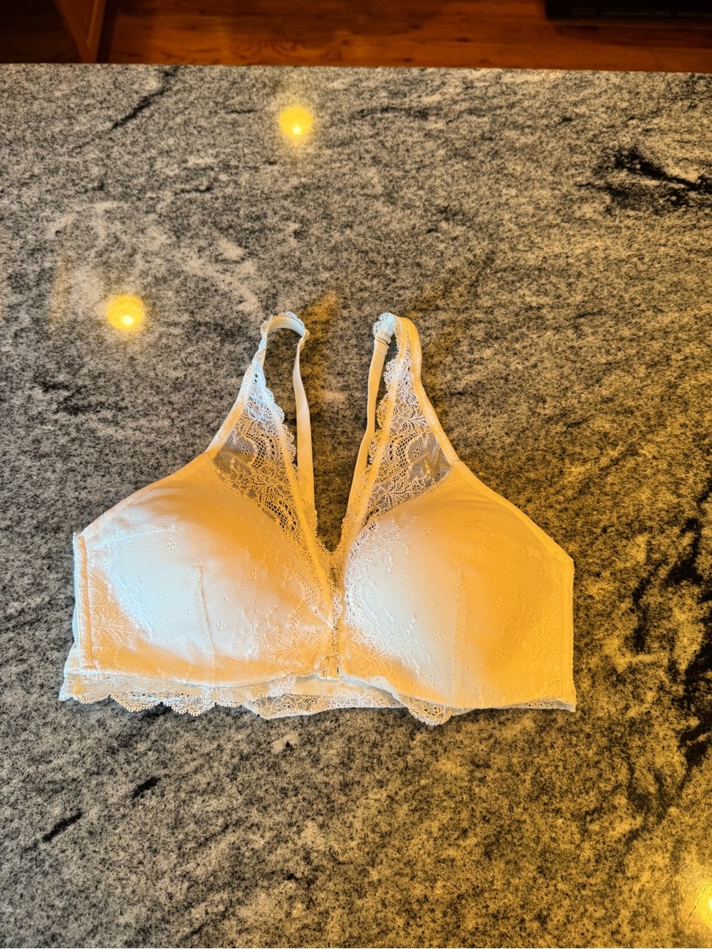 SPANX Women’s Lace Trim Bralette - White